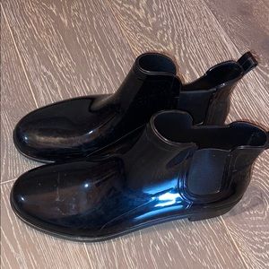 Mini booties black rain boot